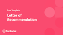letter of recommendation