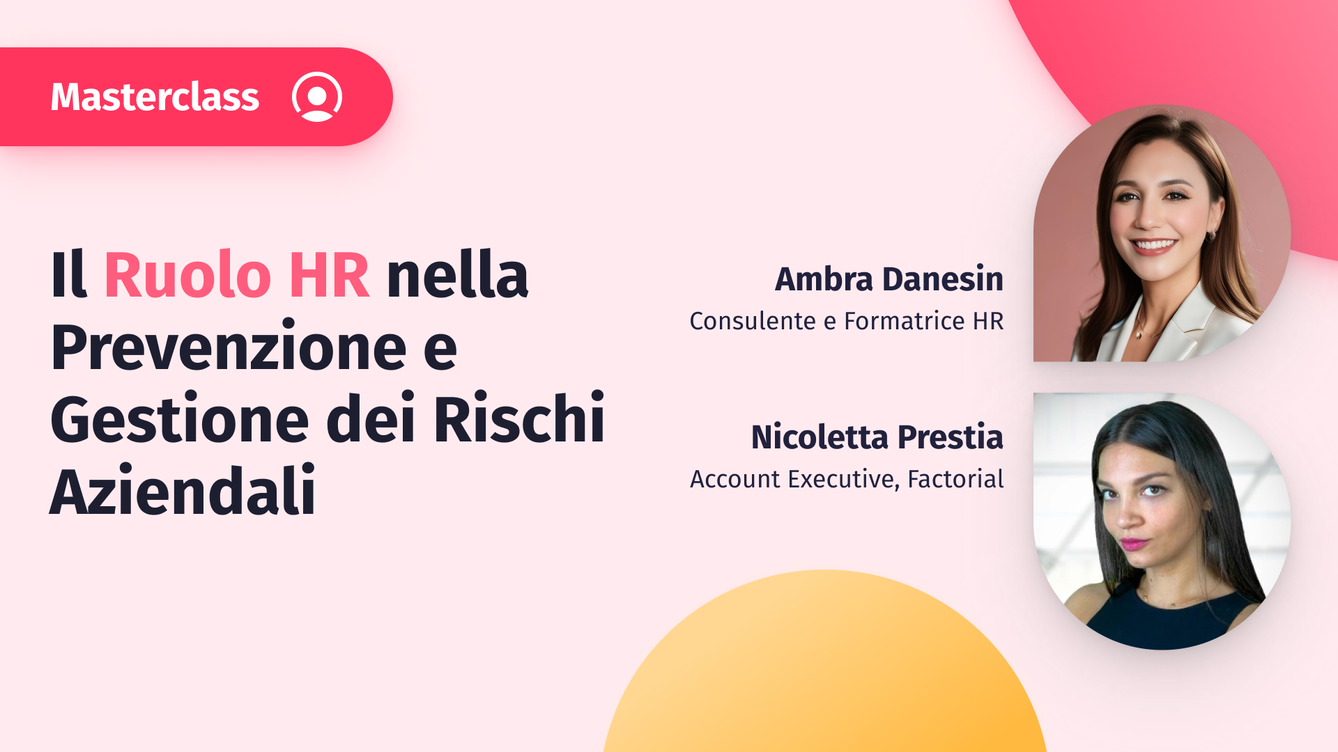 Banner Masterclass Il Ruolo HR nella Prevenzione e Gestione dei Rischi Aziendali