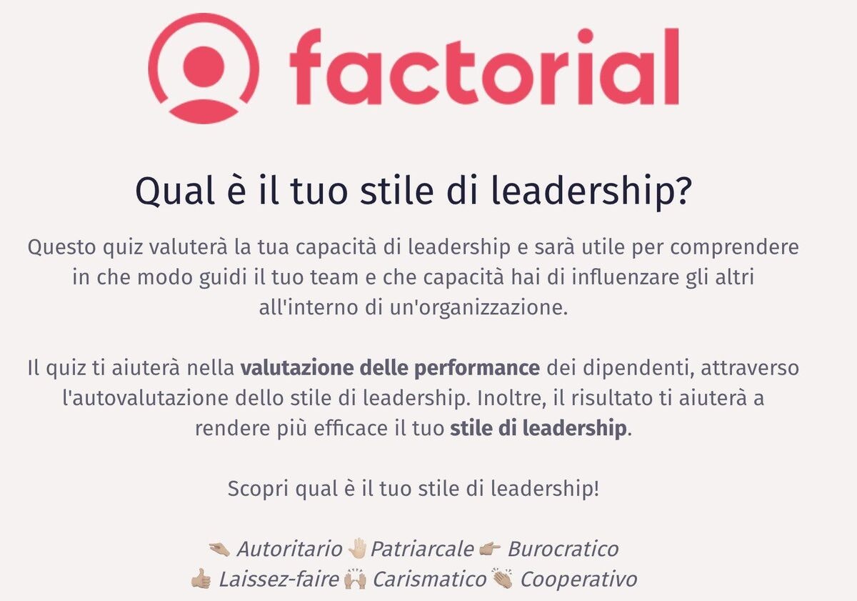 Test sulla leadership