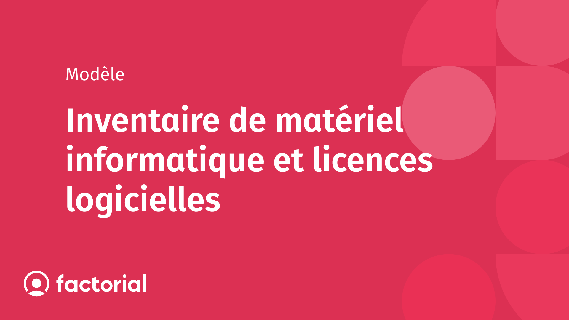 inventaire matériel informatique et logiciels