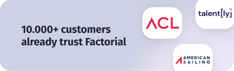 10.000 customers already trust Factorial