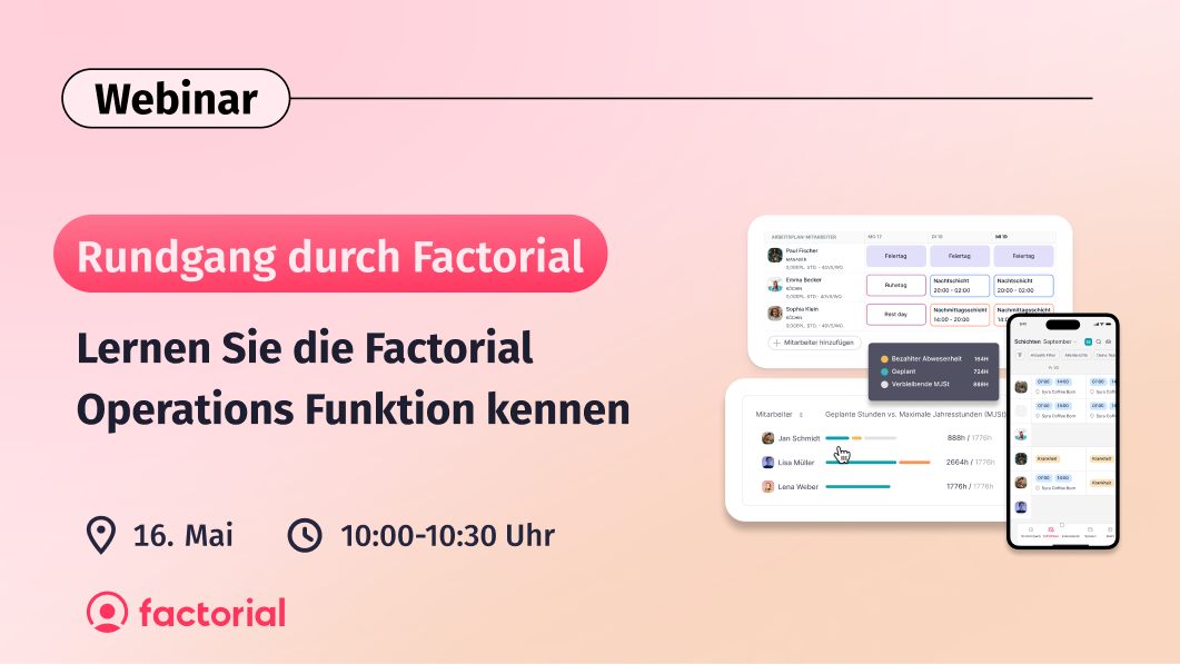 Rundgang durch die Factorial Operations Funktion am 16.05.