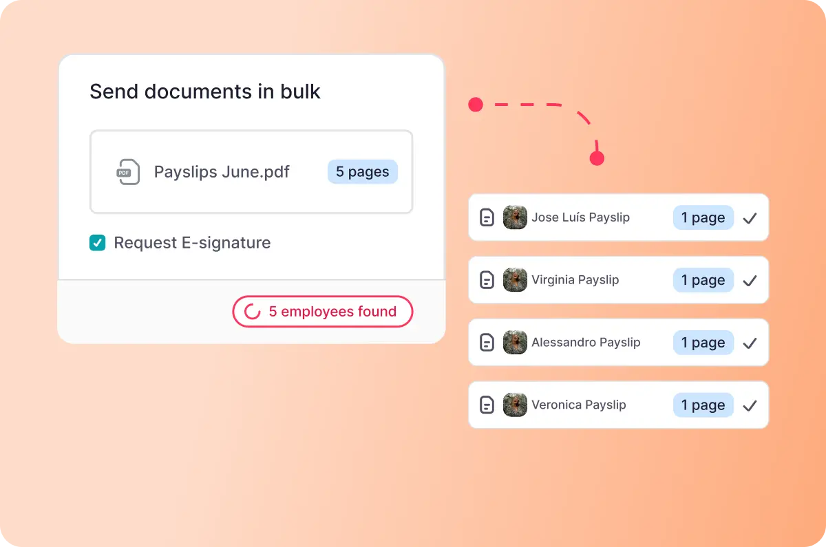 How to send payslips in bulk via Factorial's document management tool.