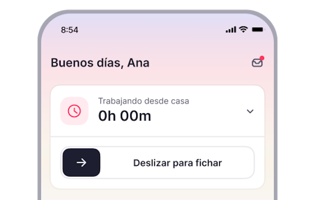 fichaje fácil desde la app de factorial