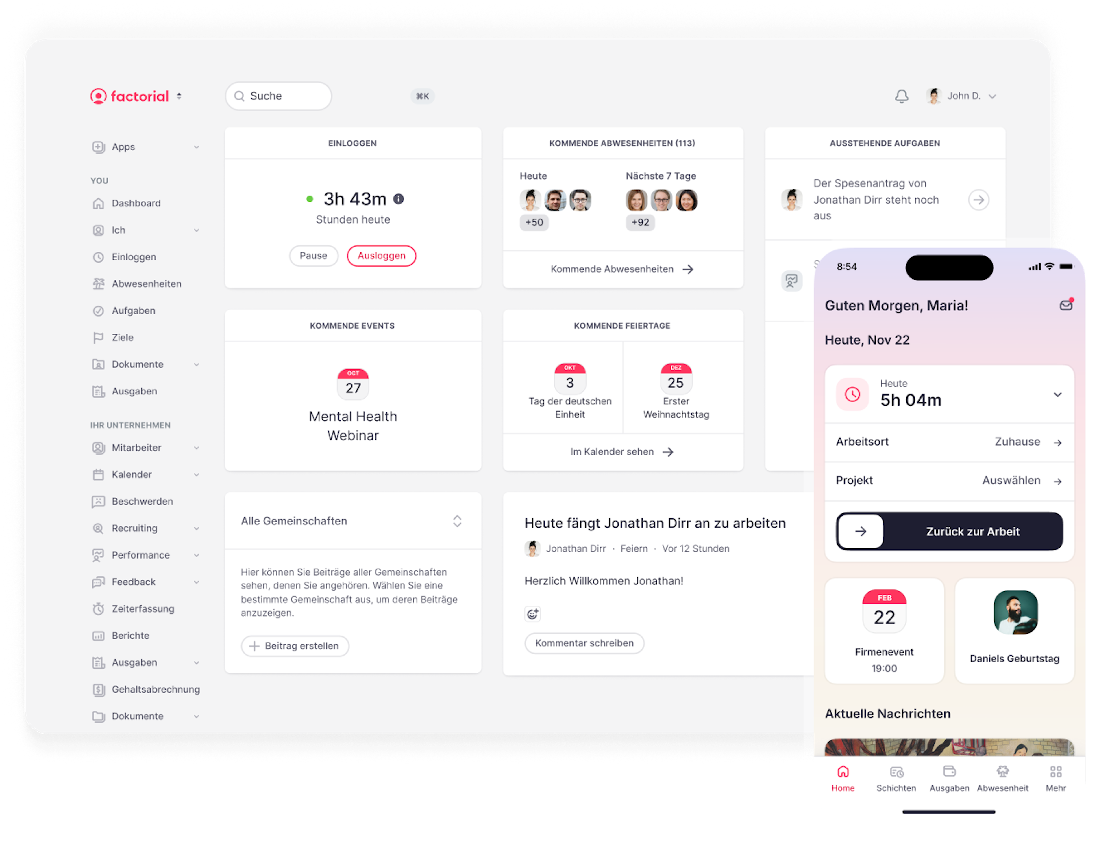 Factorial Dashboard