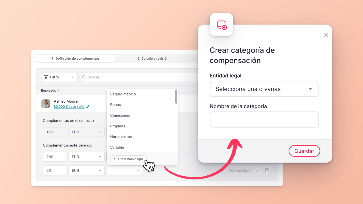 Creación de tipos de compensación de manera sencilla