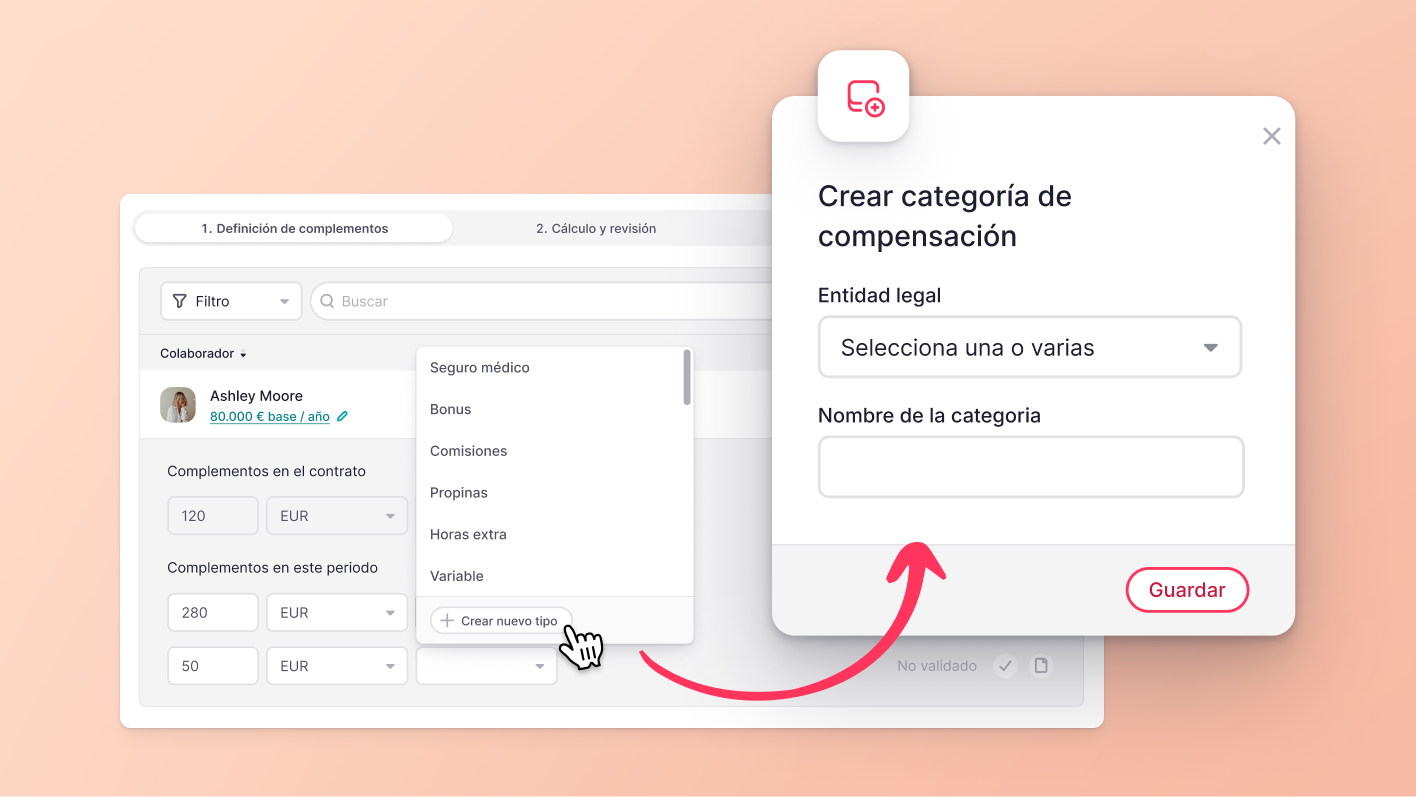 Creación de tipos de compensación de manera sencilla