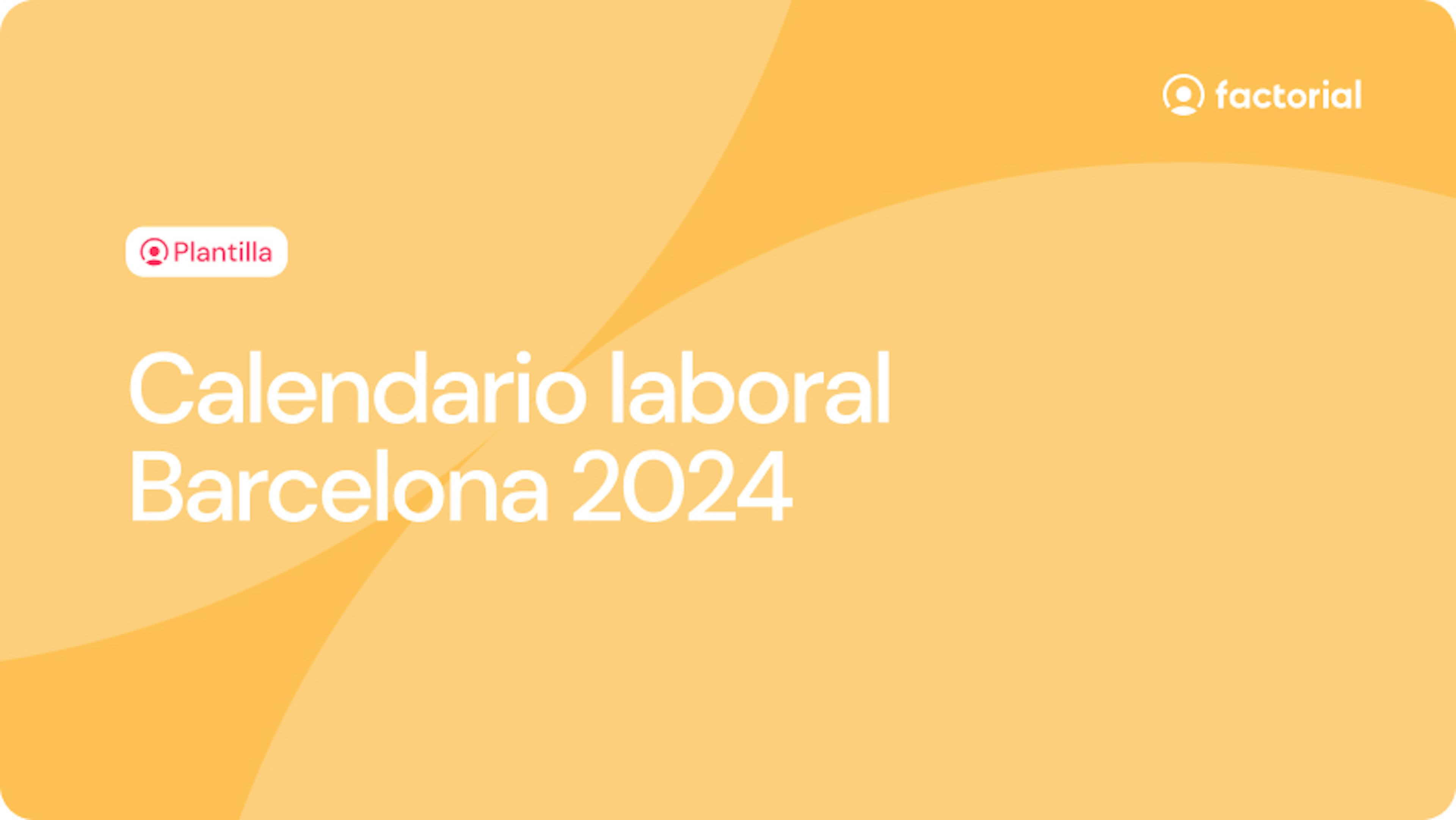 Calendario laboral Barcelona 2024