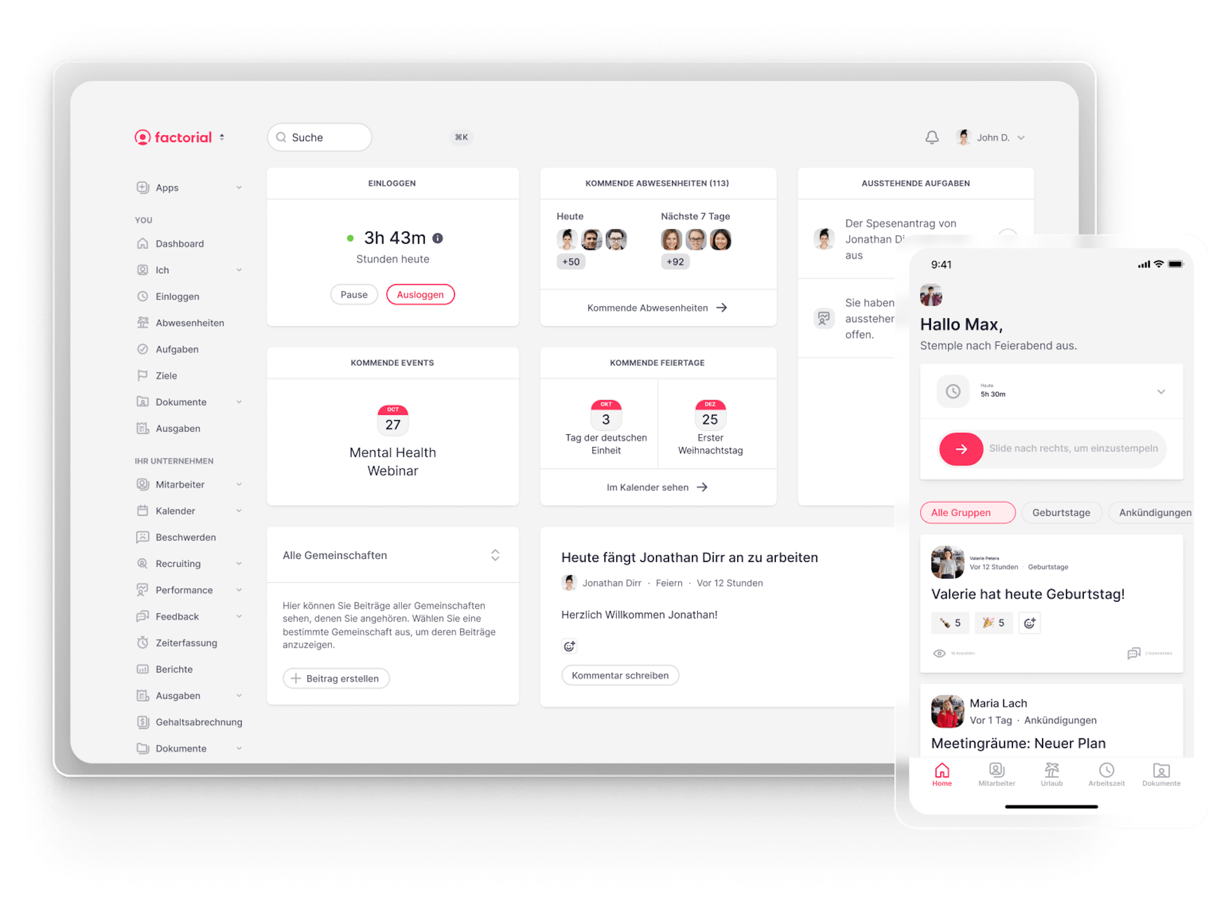 dashboard + mobile