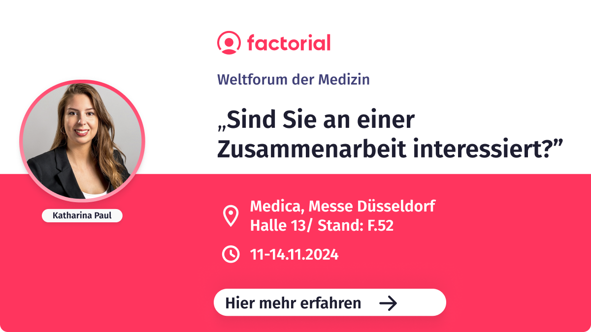 Werden Sie ein Partner von Factorial Werden Sie ein Partner von Factorial und treffen Sie uns bei unserem Stand