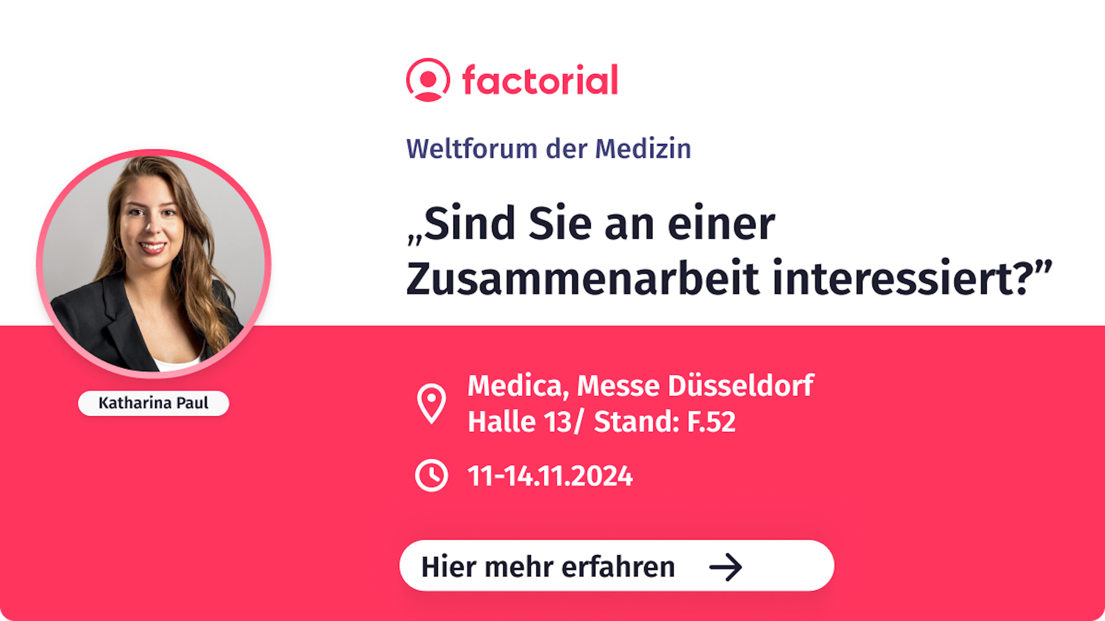 Werden Sie ein Partner von Factorial und treffen Sie uns bei unserem Stand