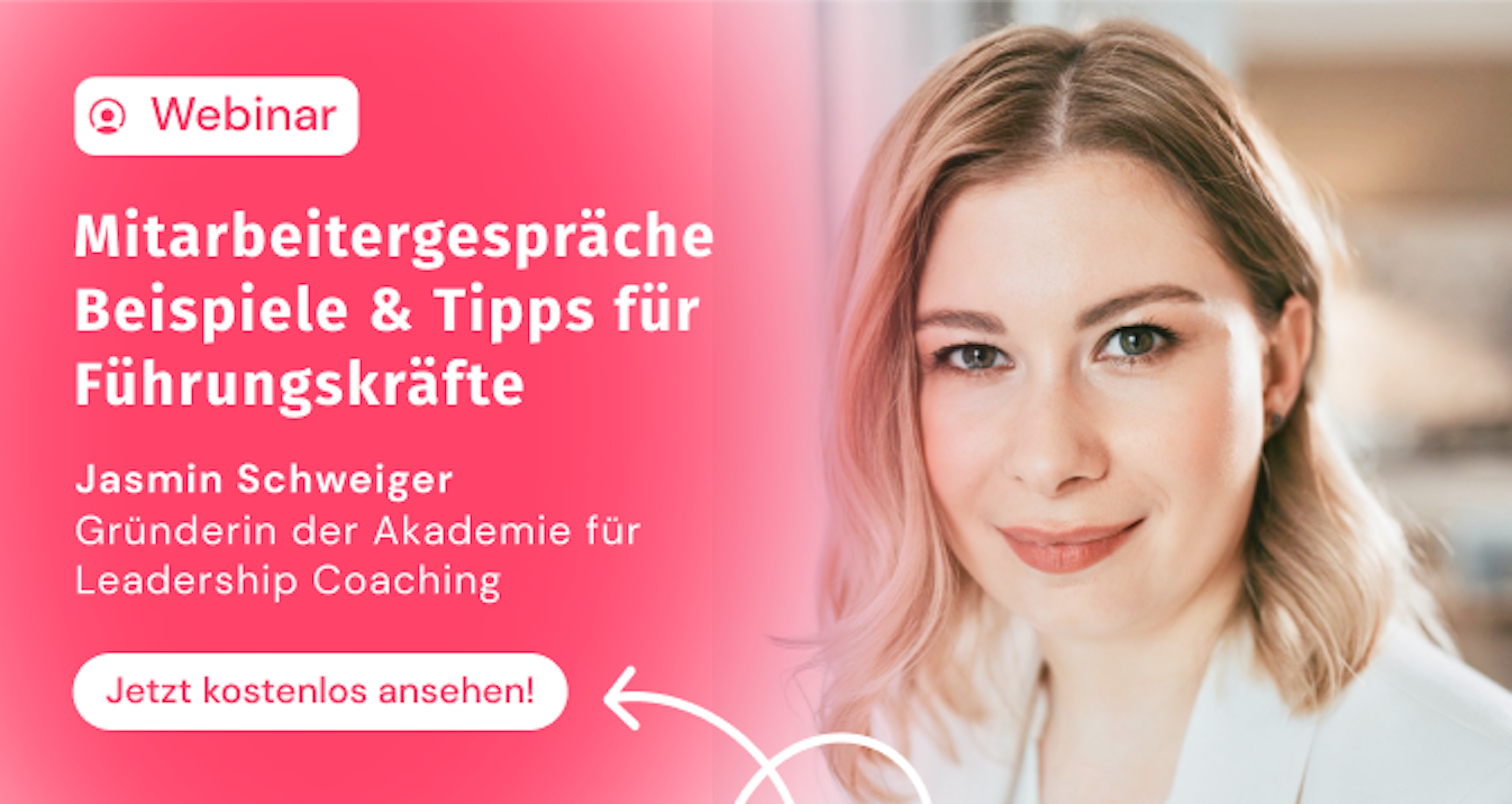 Expertin Jasmin Schweiger hält ein Webinar zum Thema Mitarbeitergespraeche
