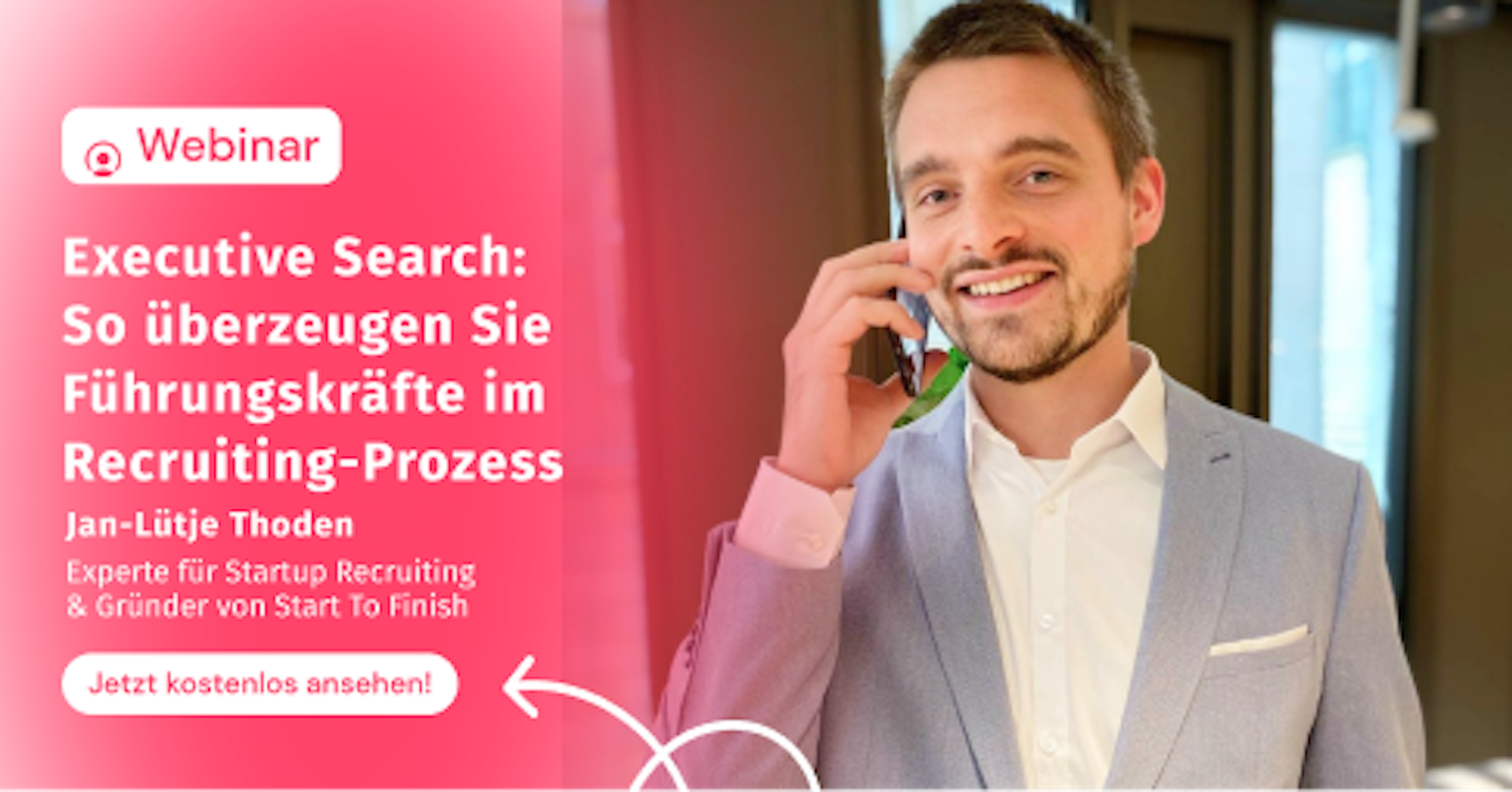 Jan-Lütje Thoden hält ein Webinar bei Factorial zum Thema Executive Search