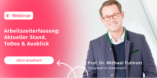 Prof. Fuhlrott hält ein Webinar zum Thema Arbeitszeiterfassung Prof. Fuhlrott hält ein Webinar zum Thema Arbeitszeiterfassung mit Factorial