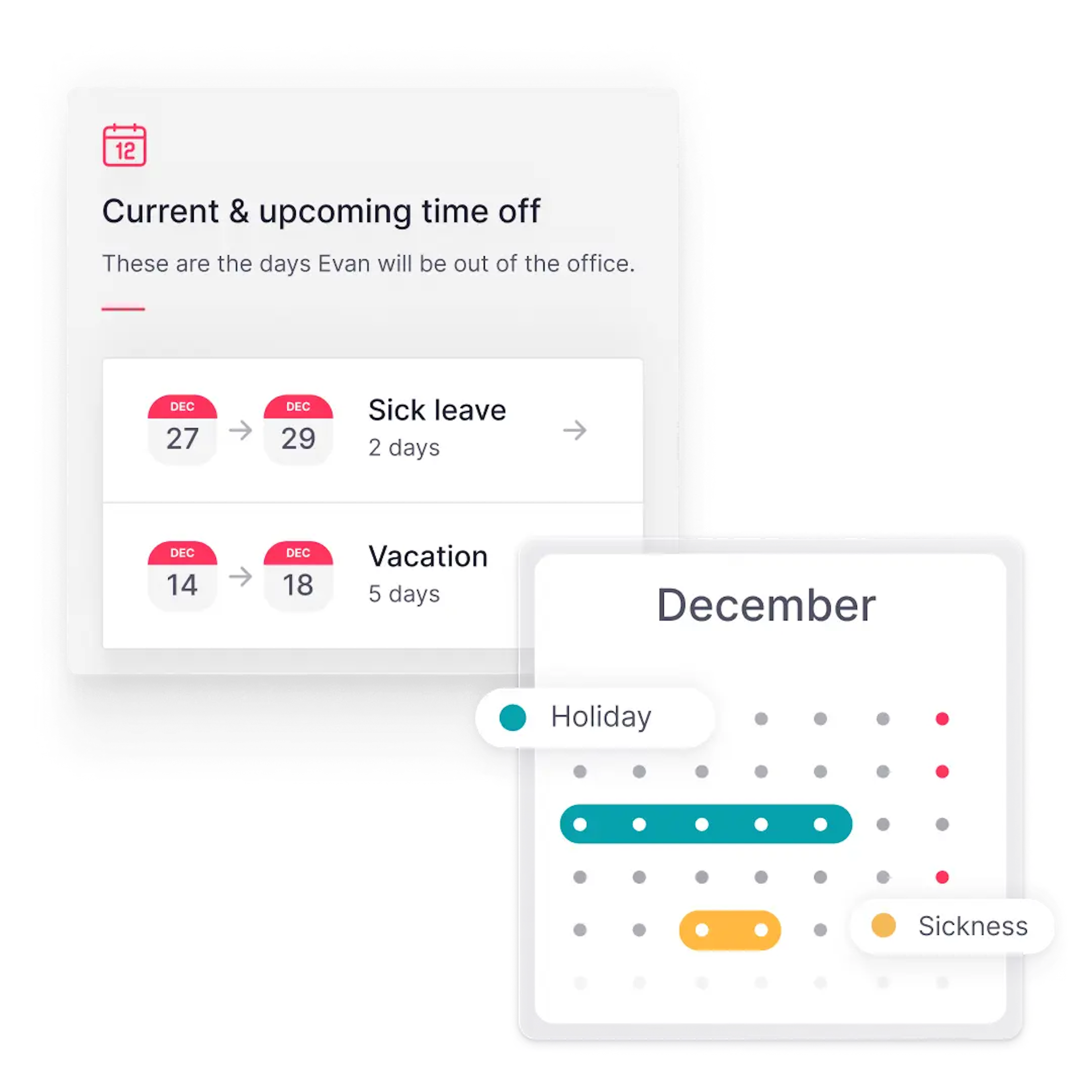 hrms software holiday and absences features