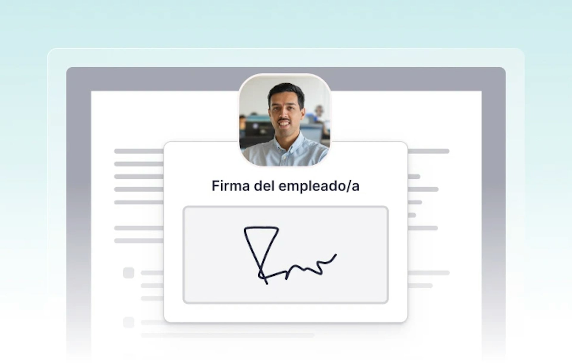 firma del empleado