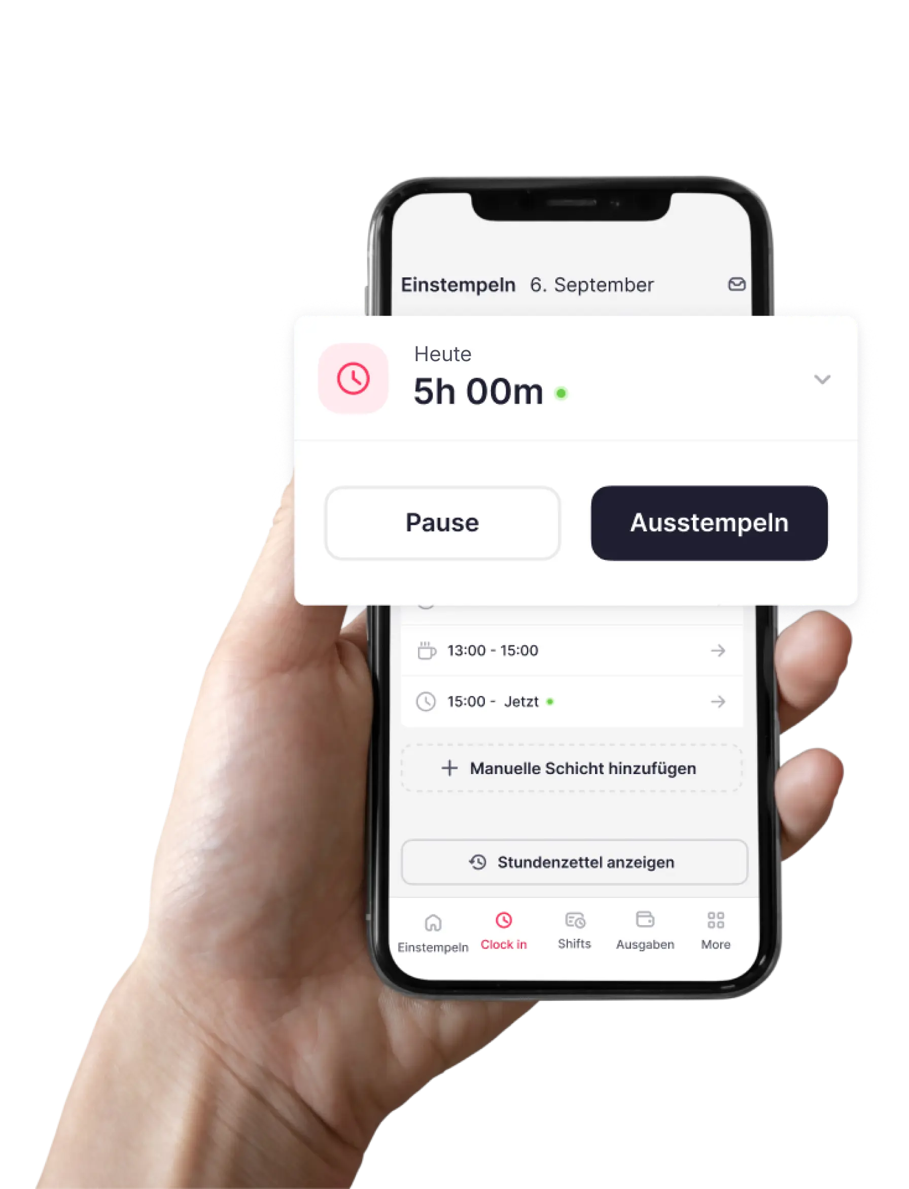 mobile app DACH Zeiterfassung mit der App