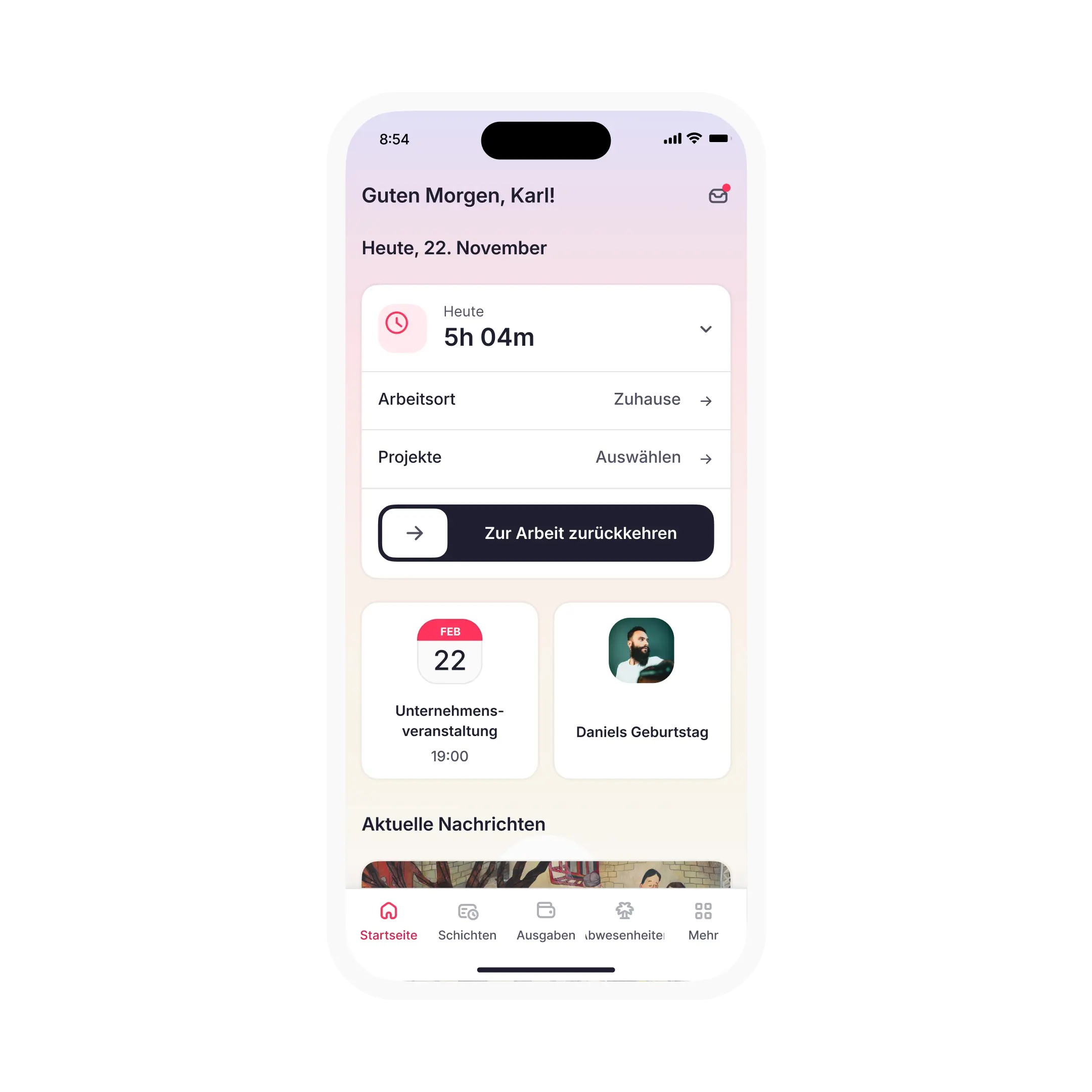 Mobile App HR App