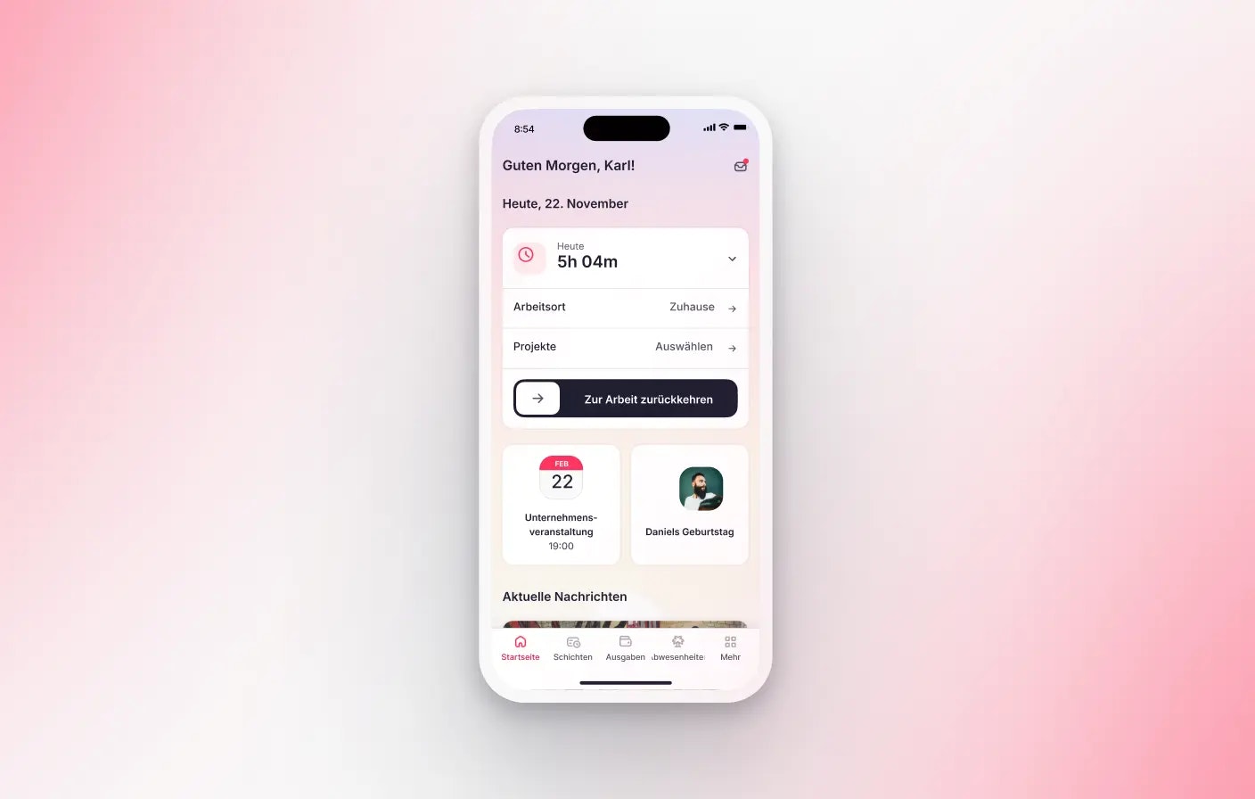 hr mobile app mobile app
