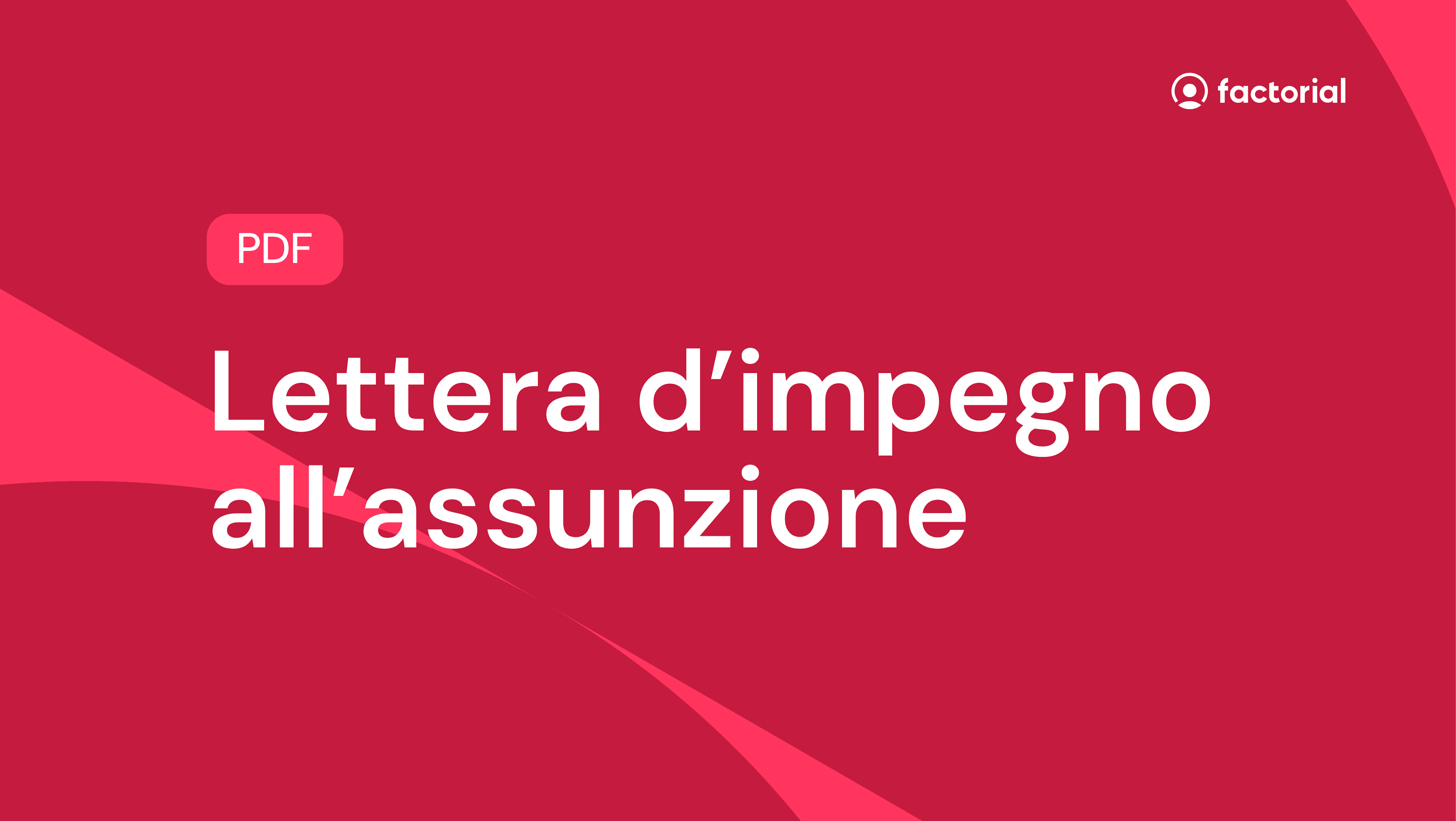 Lettera d'impegno all'assunzione PDF gratuita di Factorial