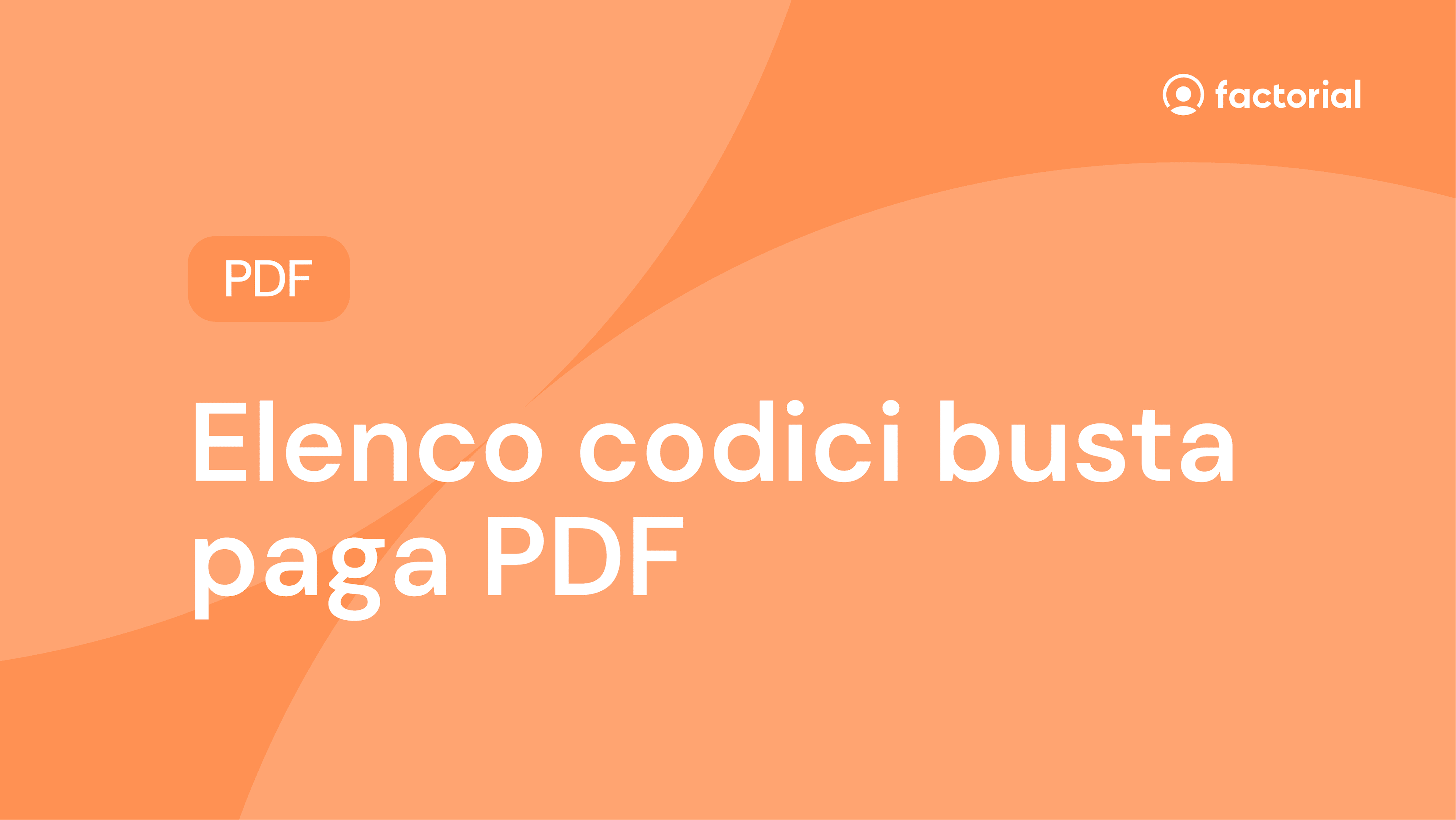 Elenco codici busta paga PDF gratuito di Factorial