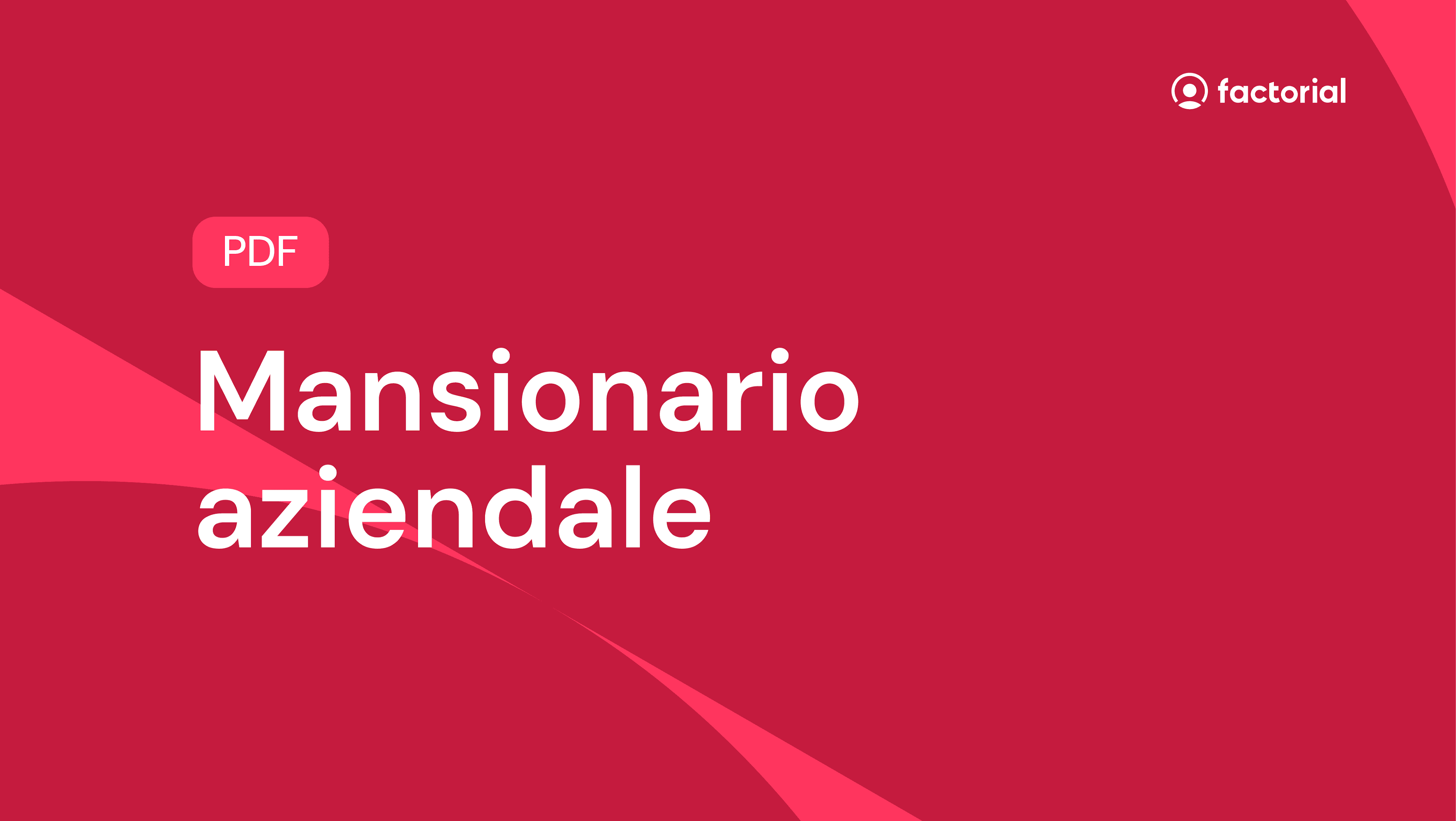 Mansionario aziendale PDF gratuito di Factorial