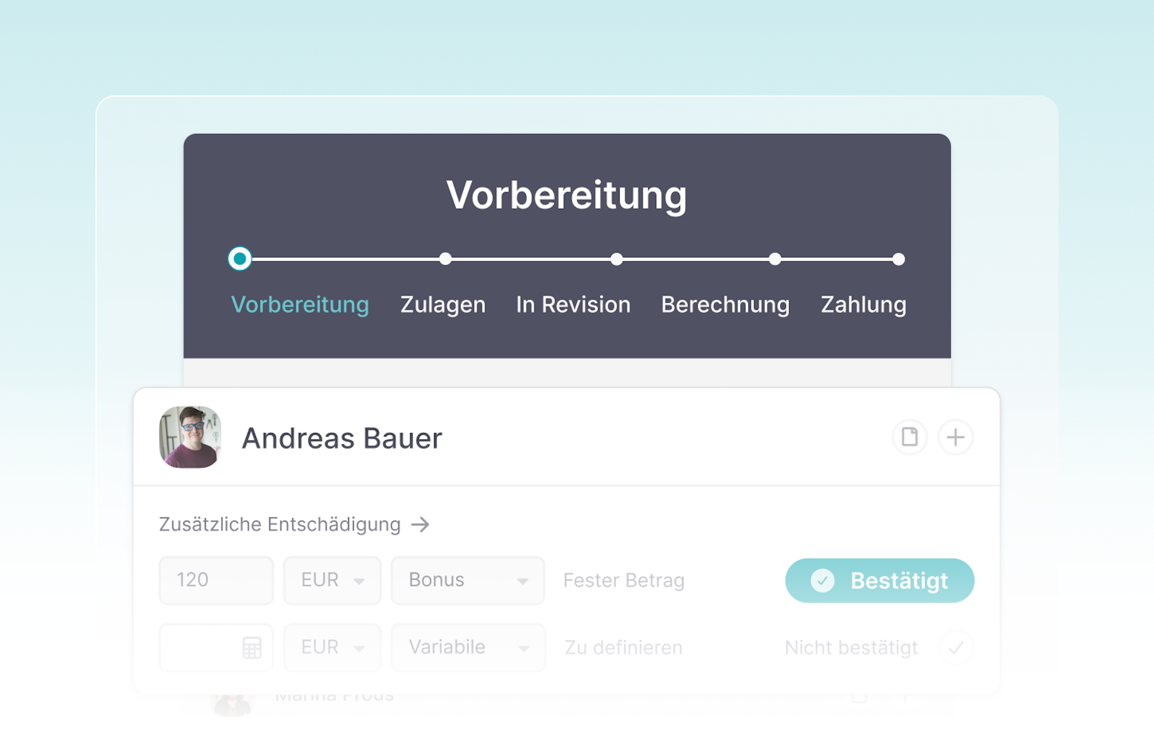 Vorbereitende Gehaltsabrechnung