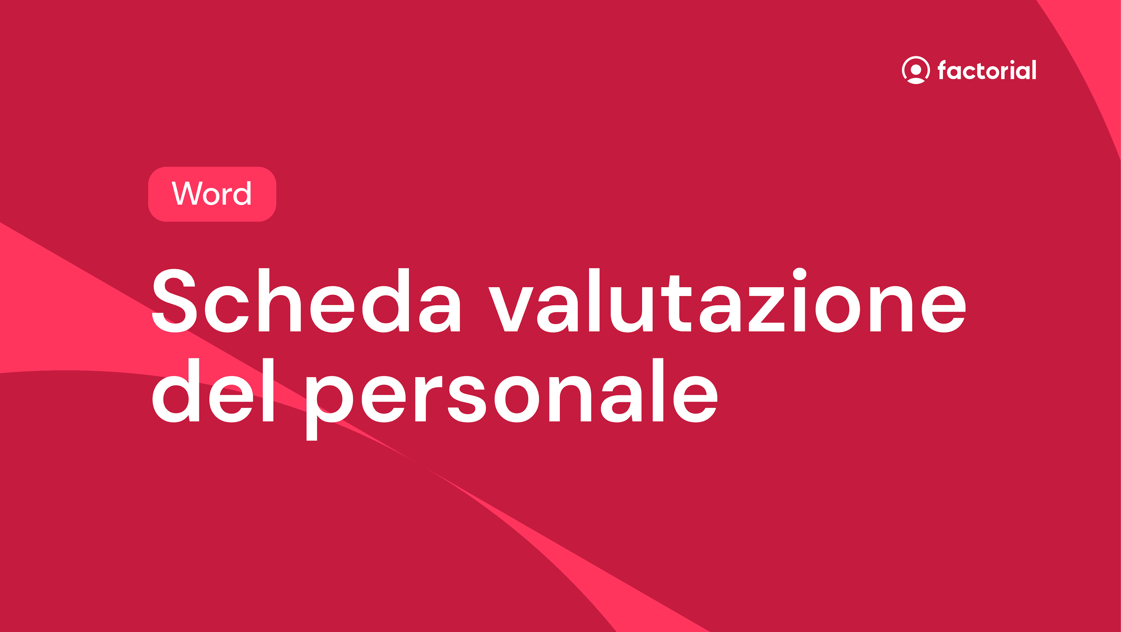 Scheda valutazione del personale word gratuita di Factorial