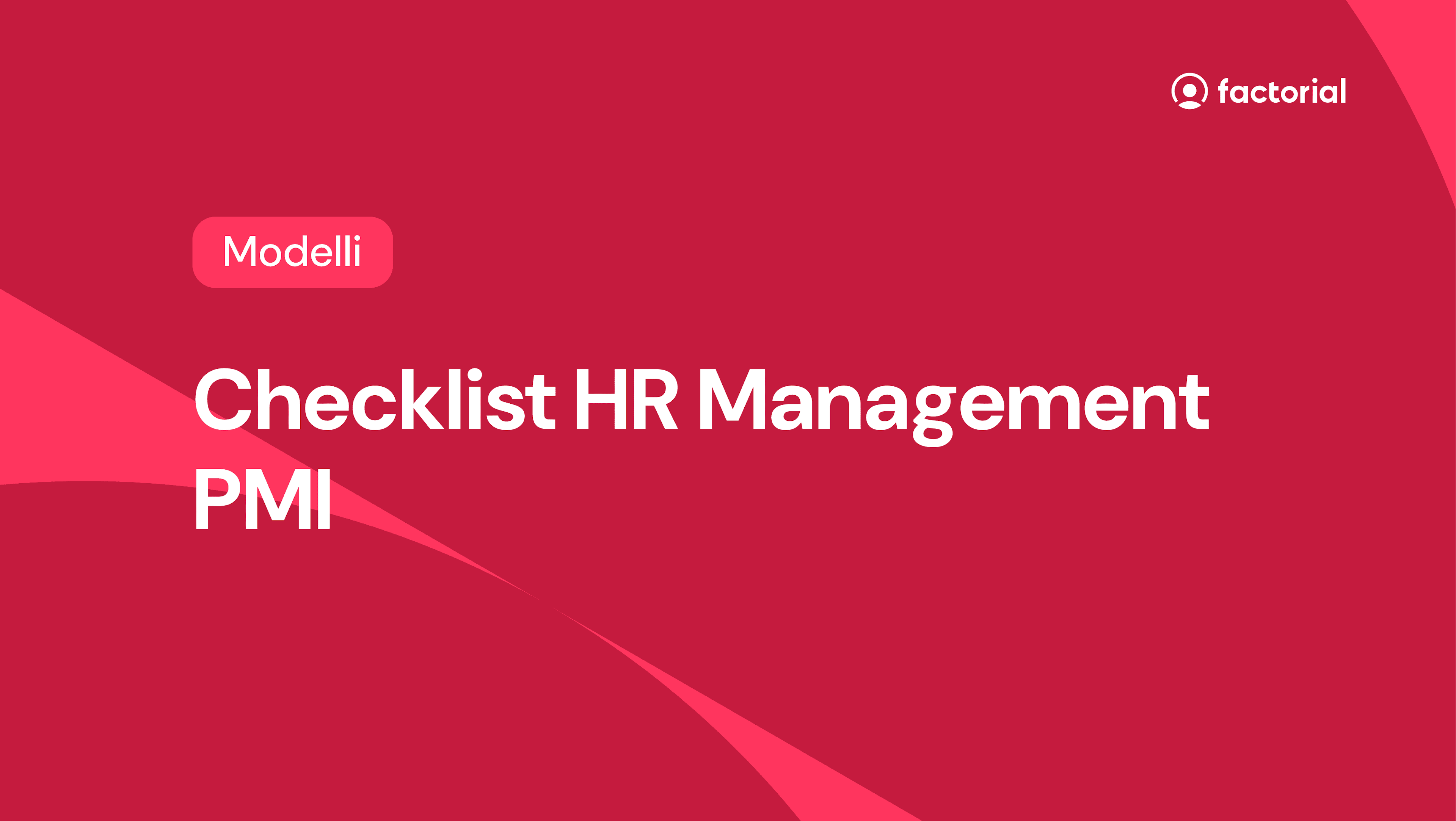 Modello Checklist HR Management PMI di Factorial