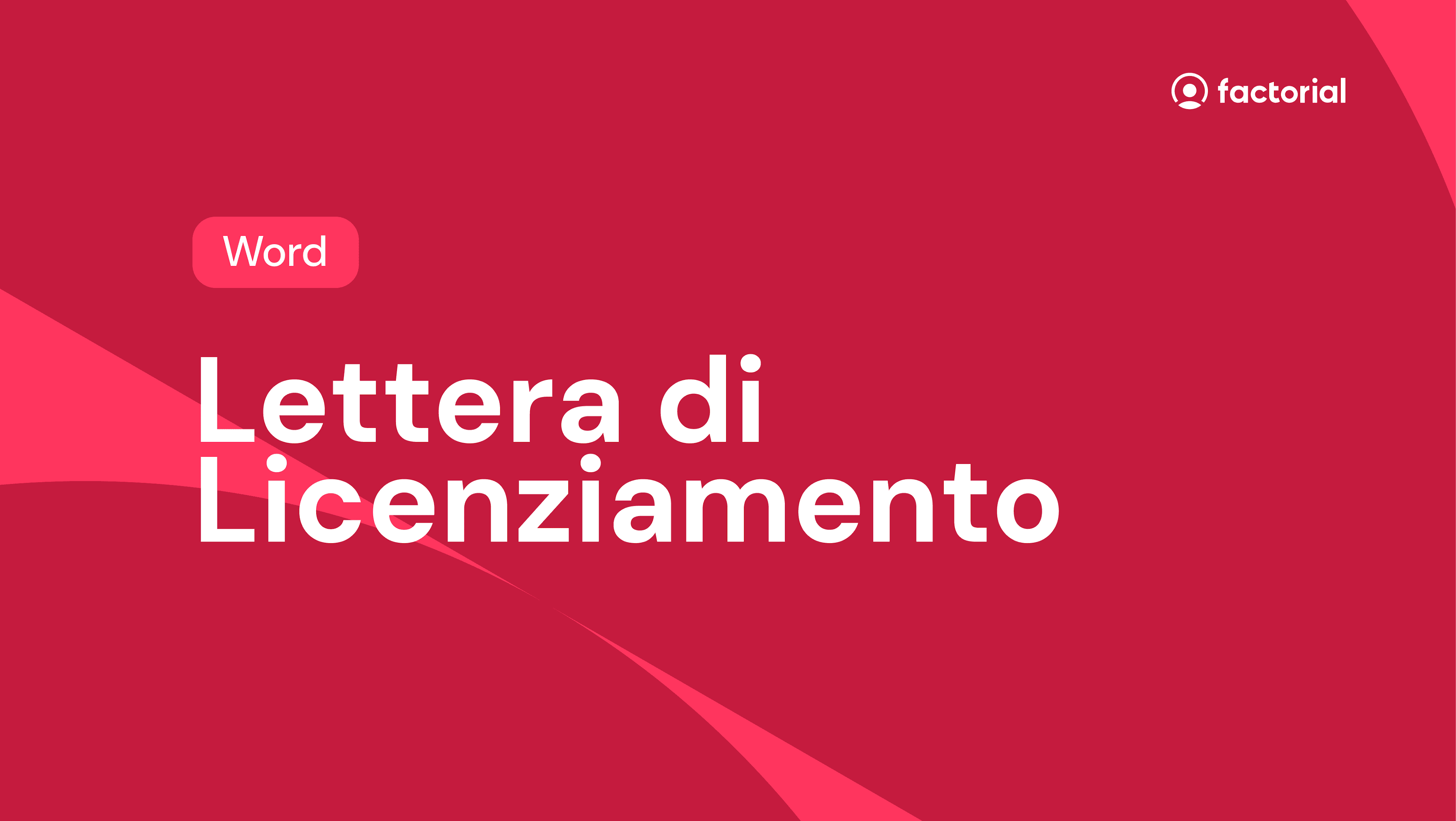 Modello Lettera di Licenziamento Word Modello Lettera di Licenziamento Word di Factorial