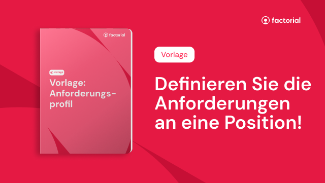 Vorlage Anforderungsprofil Anforderungsprofil