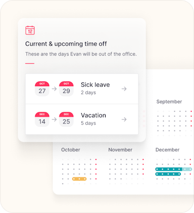 English time off calendar