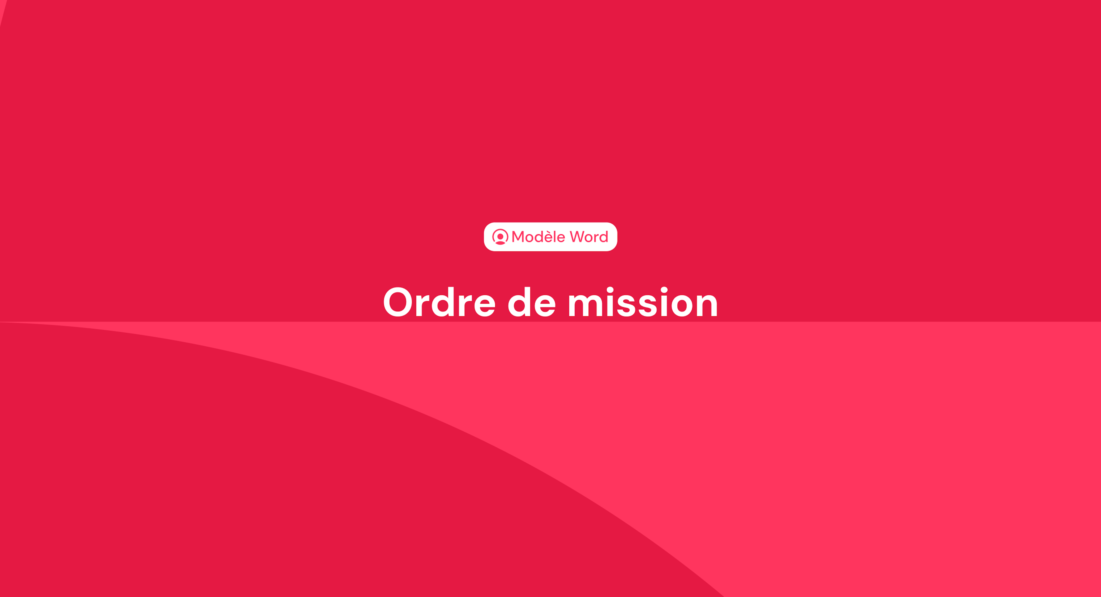 Freebie modèle d’ordre de mission