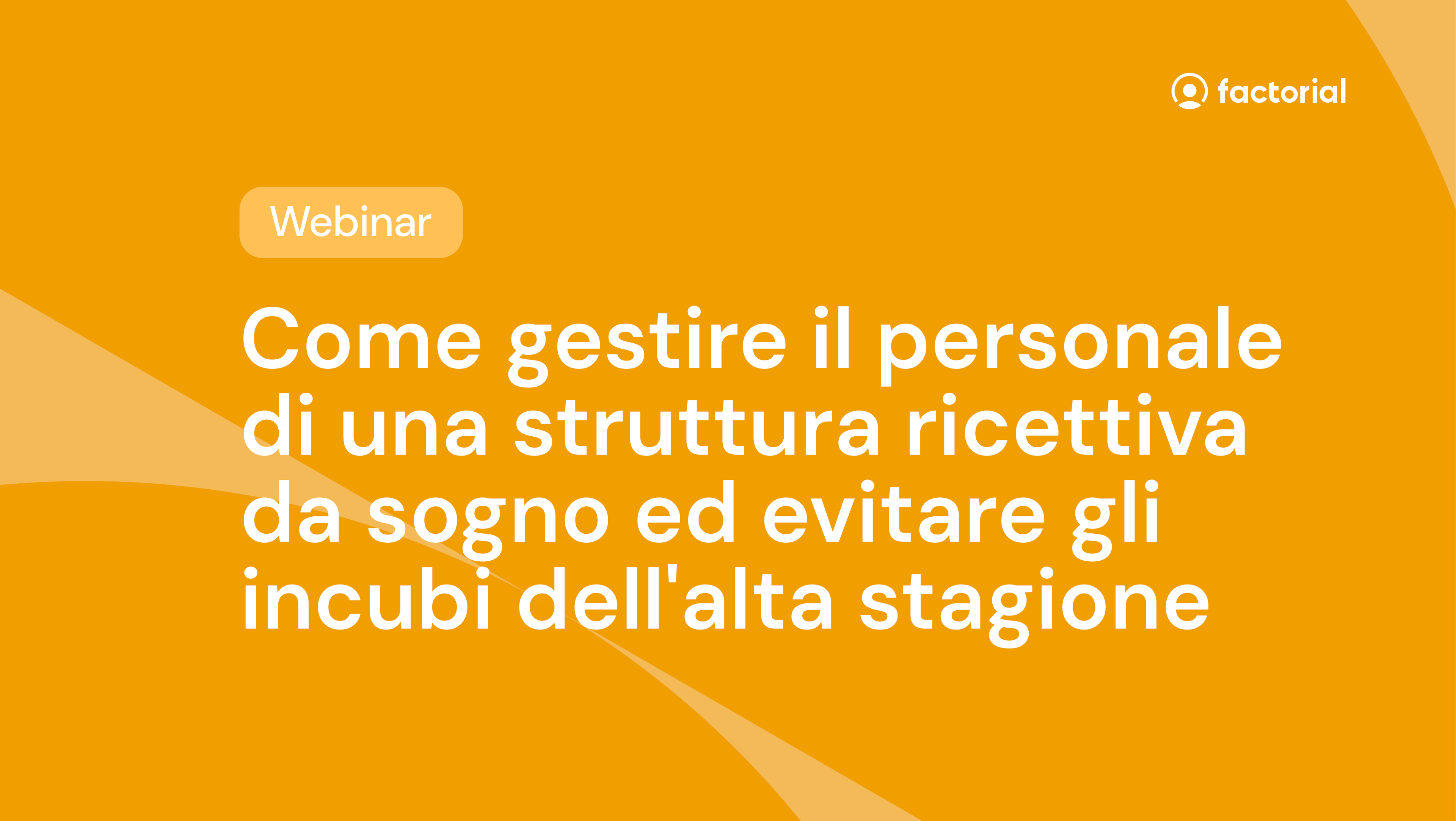 Webinar hospitality gratuito di Factorial