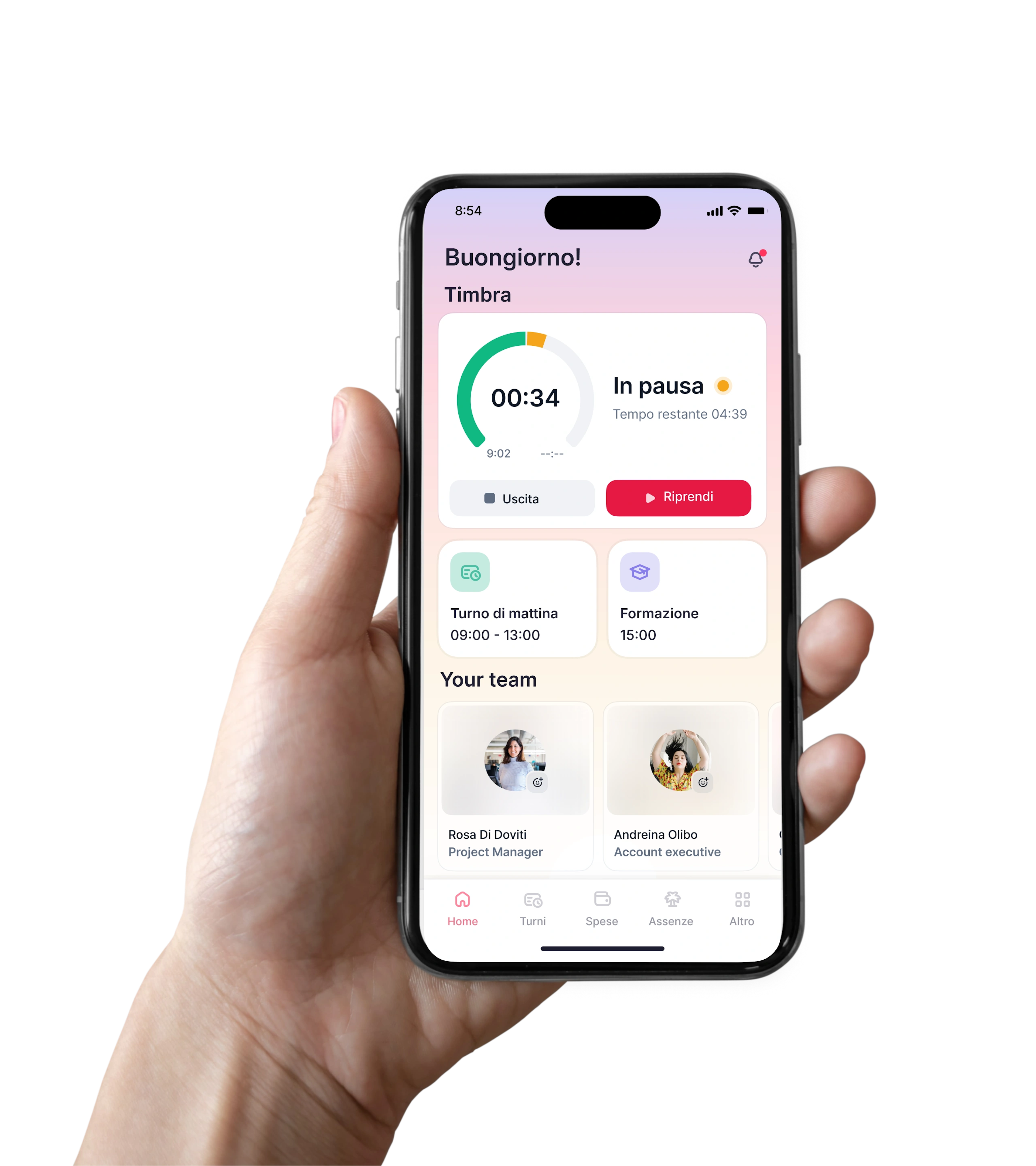 App dipendente Factorial - mobile app
