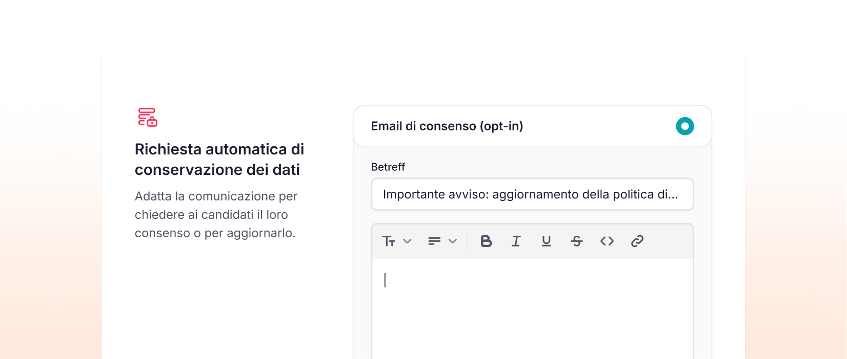 Richiesta di conservazione dei dati Factorial Richiesta di conservazione dei dati Factorial