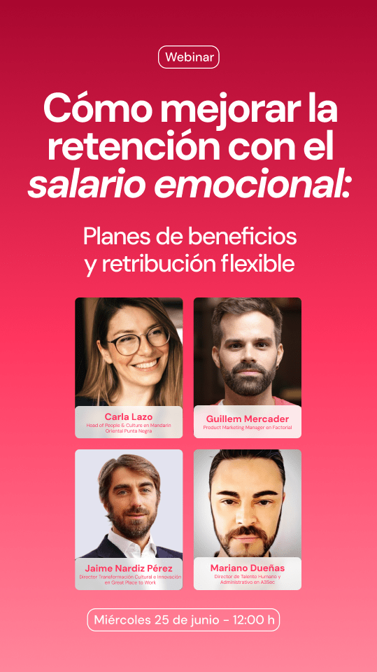 Webinar: cómo mejorar la retención con el salario emocional Webinar retribución flexible Factorial