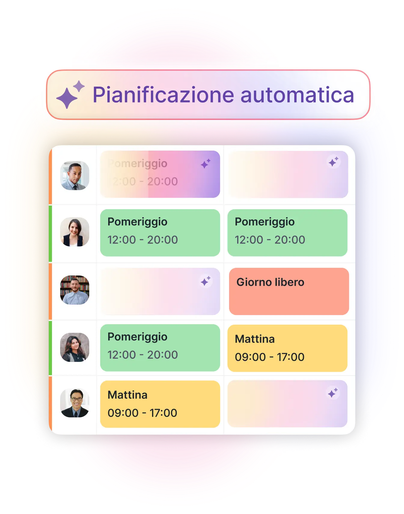 Turni on line Factorial Esempio di creazione di turni automatici in Factorial