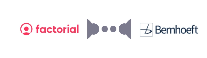 Folha de Pagamento - Factorial + Bernhoeft Imagem mostrando a parceria entre Factorial e Bernhoeft, destacando a colaboração de ambas as empresas em tecnologia e inovação para otimizar negócios.