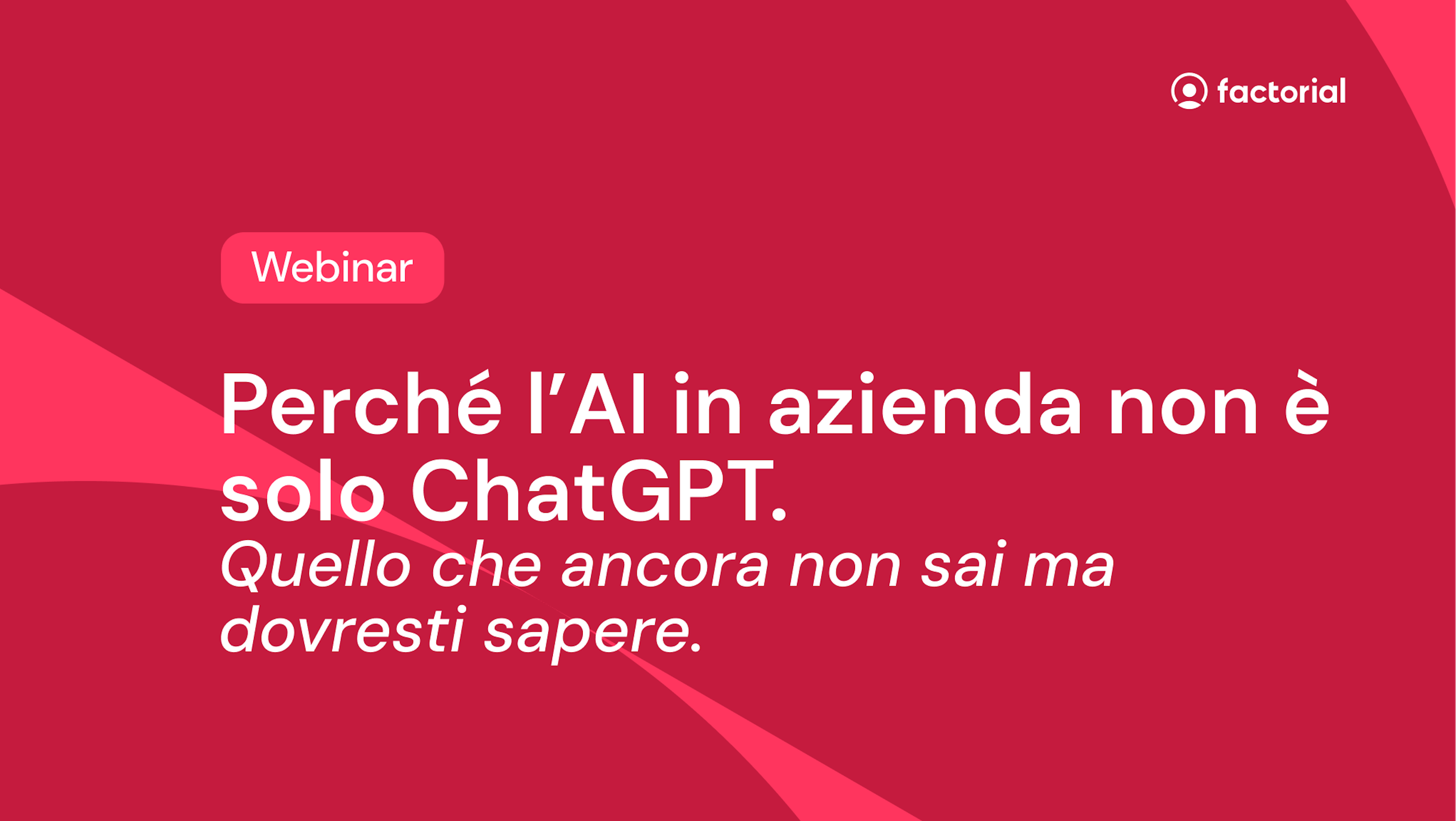 Webinar sull'intelligenza artificiale gratuito di Factorial