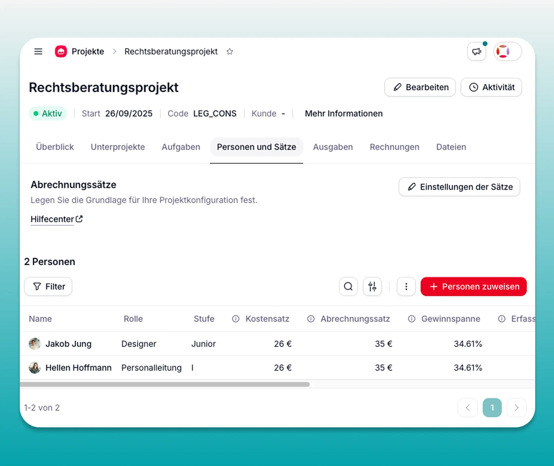 Profitabilität in Projekten Profitabilität in Projekten