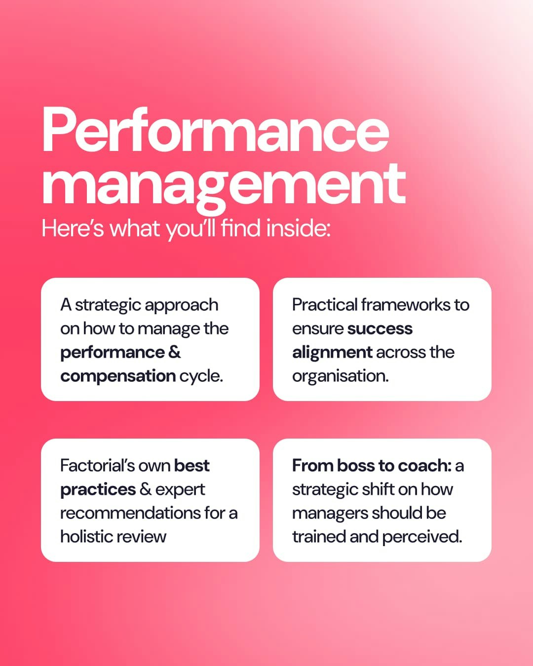 Performance management guide Free step-by-step guide on how to implement a holistic performance management cycle in your organisation