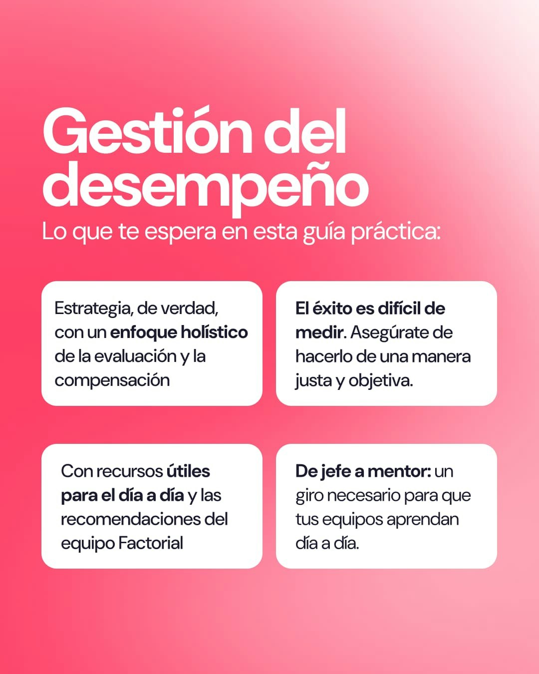 Guía gestión del desempeño Una guia paso a paso para implementar una estrategia de gestion del desempeño exitosa