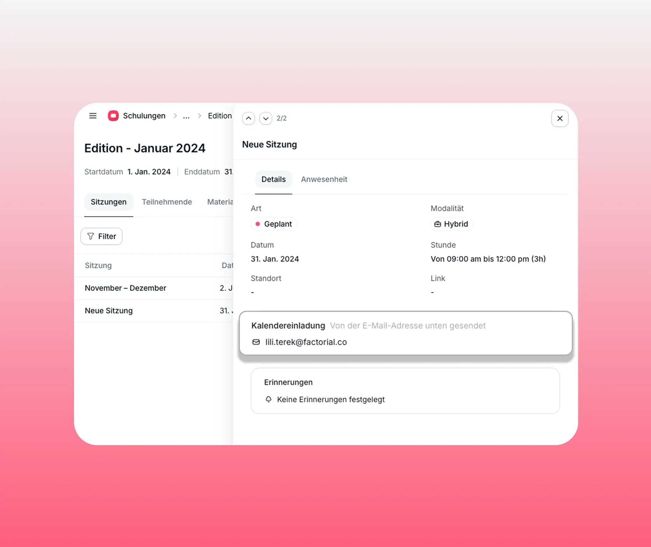 Schulungstermine automatisch im Kalender Ihrer Teams Schulungstermine automatisch im Kalender Ihrer Teams