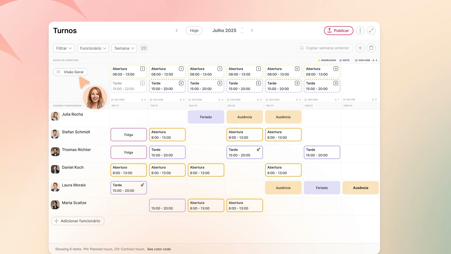 Escalas e Turnos com a Factorial Escalas e Turnos com a Factorial