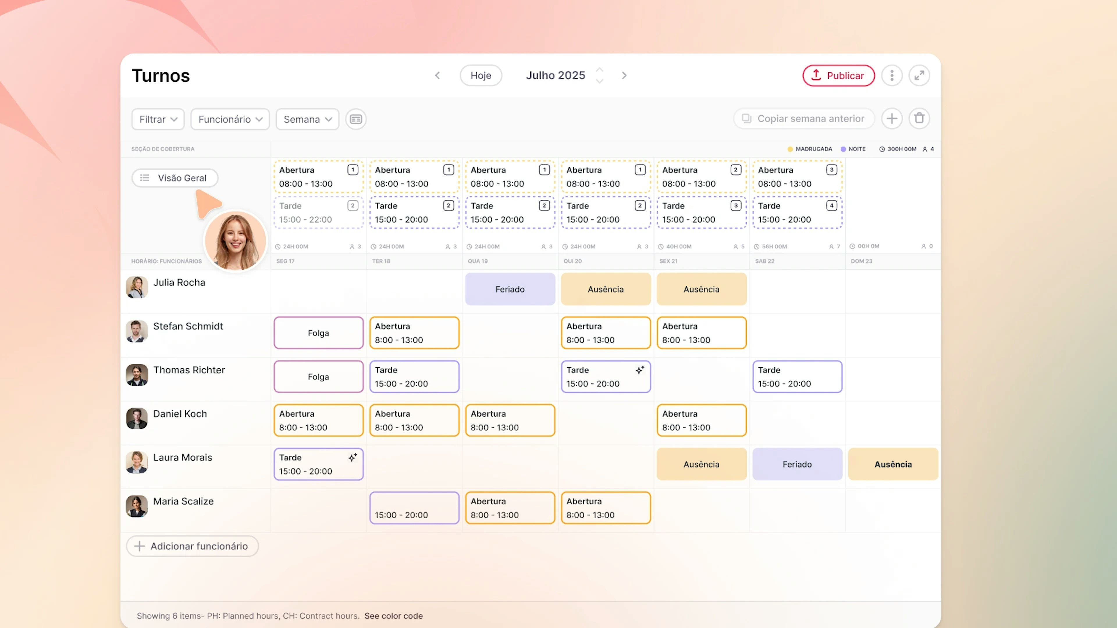 Escalas e Turnos com a Factorial