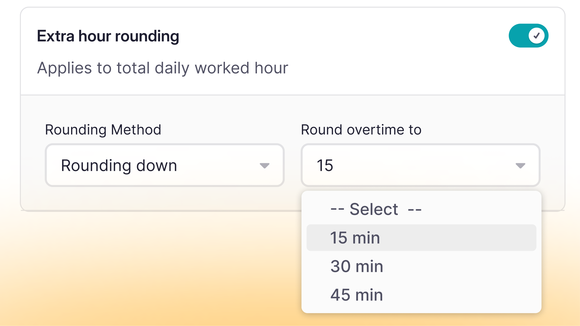 Daily Rounding Plan Image Configure rounding rules for daily hours | Product Launches | Factorial