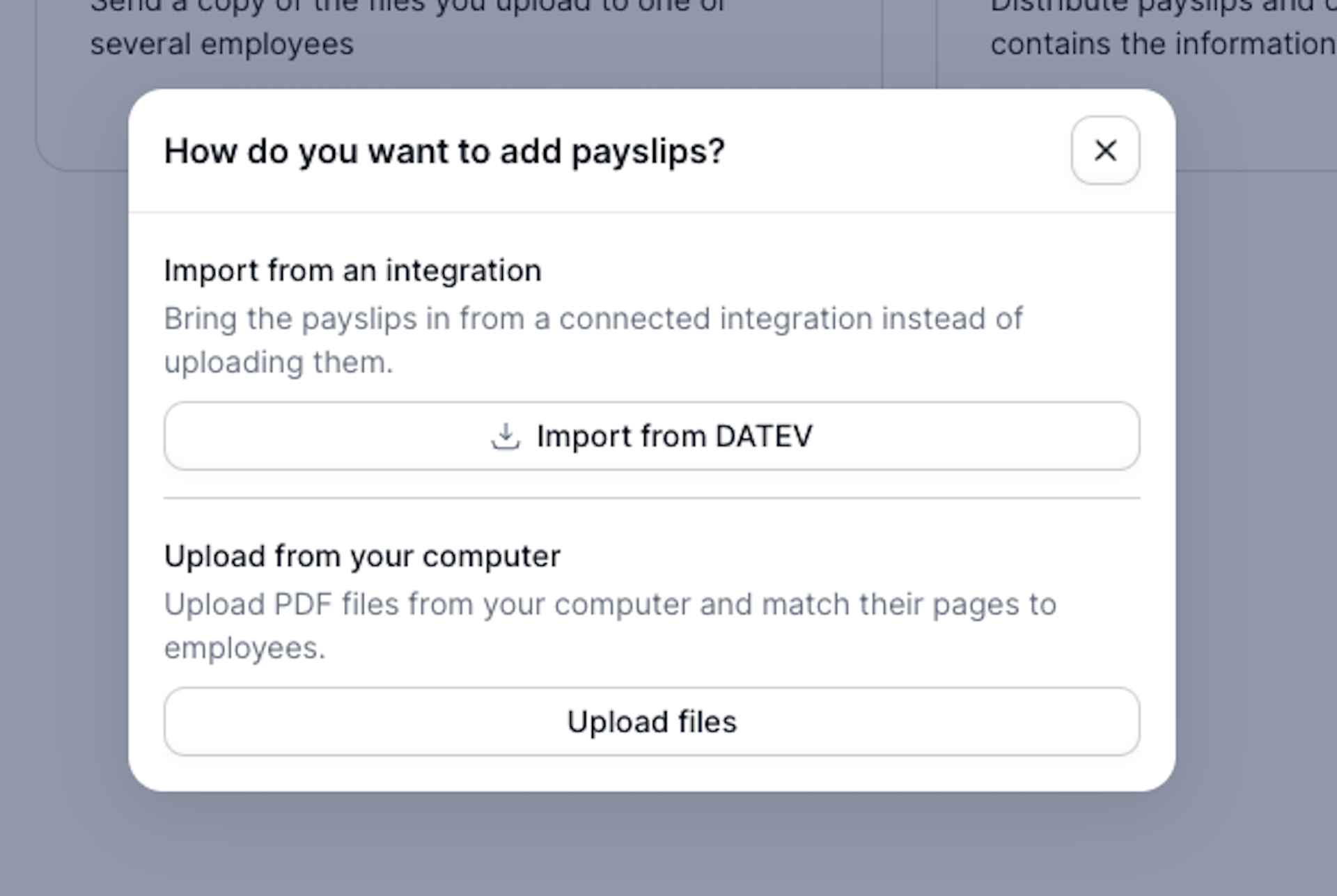 Trigger payslips import