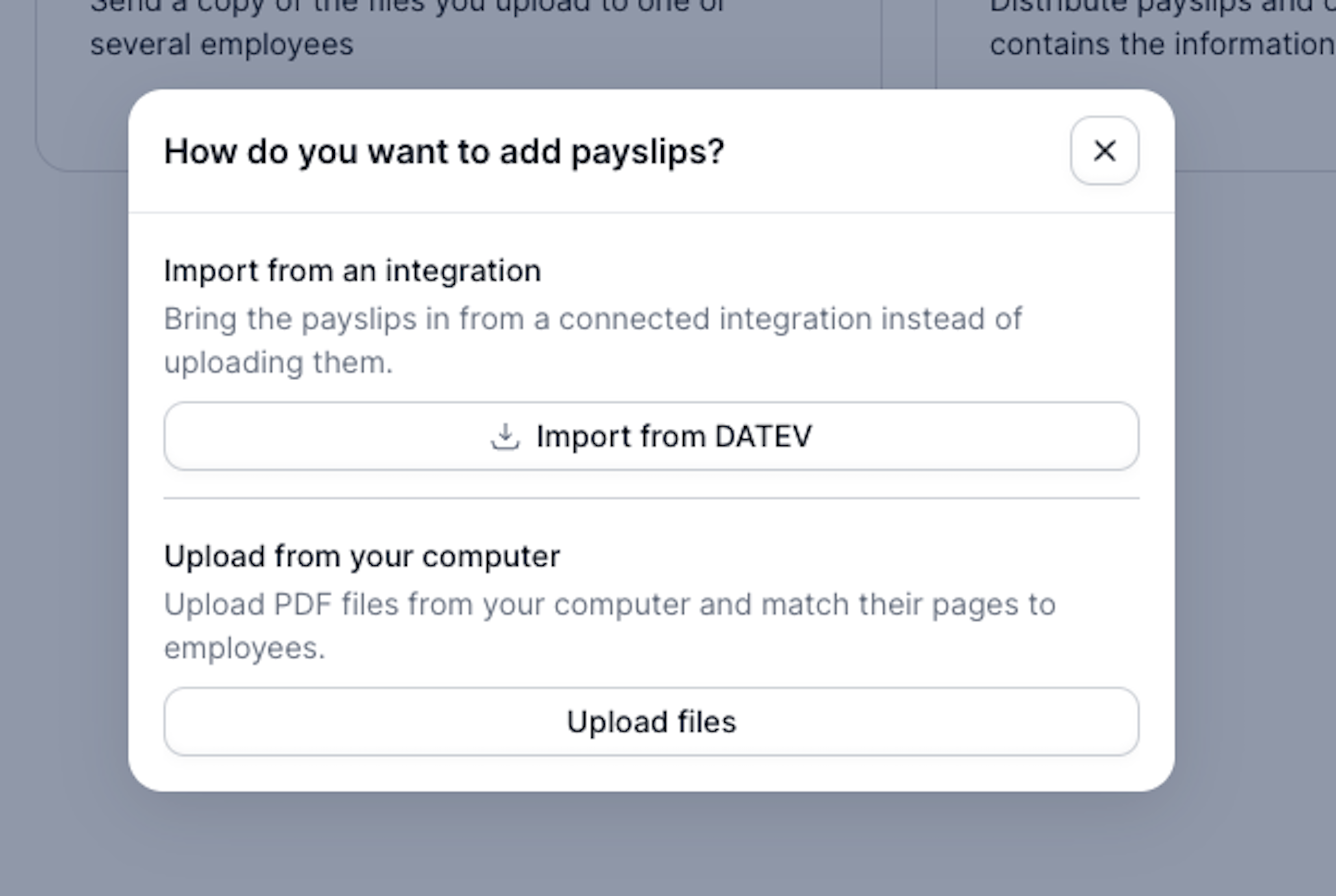 Trigger payslips import