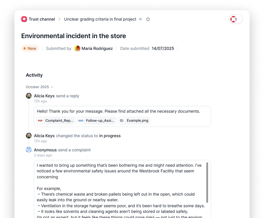 Incident report Incident report